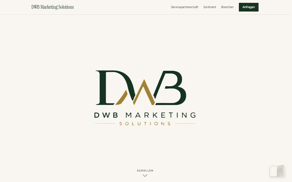 Startseite von DWB Marketing Solutions