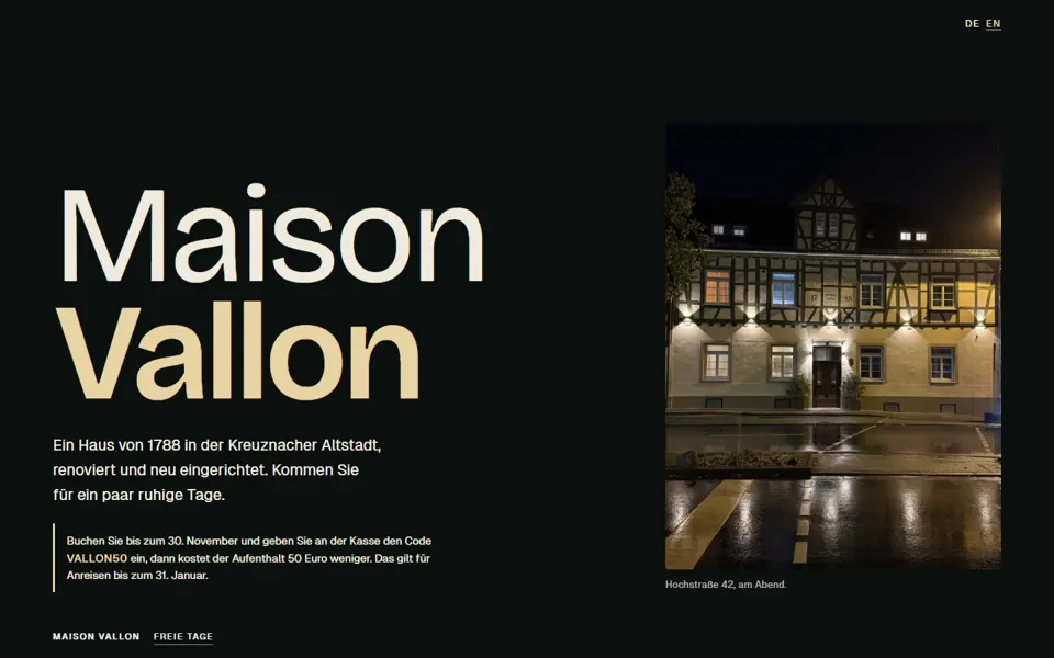 Startseite von Maison Vallon